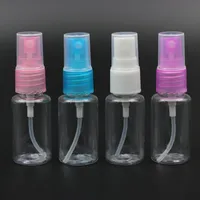 50pcs / parti 15ml PET Portable Transparent Parfym Atomizer Hydrating Spray Bottle Makeup Tools Plast PARFUM REFILLABLE