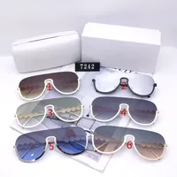 Mode Frauen Sonnenbrille Designer Luxus Hohe Qualität HD Polarisierte Linsen Große Box Half Frame Damen Fahren Brille 7242