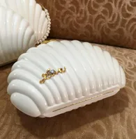 Elegant Ivory Pearl Shell wristband bag Brand Clutch Wallet Designer chain Shoulder Bag Luxury VIP gift Purse Black pearl she300b