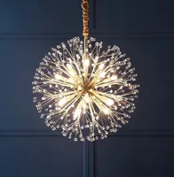 2020 Modern Luxury Led candelabro de cristal Dandelion iluminação para a decoração Home AC110V-220V Winfordo Lighting