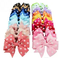Ruban Bow Dot Girls Coupes de cheveux Colorful Bands pour enfants Baby Girl Coiffeurs Clips Clip Boutique Enfants Filles Bow Cravate Accessoires 20 couleurs