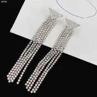 2022 High Quality Silver Hoop Earrings Designers Diamond Earrings Studs F Earring Silver For Women Lovers Gift Luxury Jewelry Box New Midi