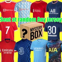 Premier Soccer Jersey Mystery Cajas Promoción de liquidación 18/19/20/21/21 Temporada Camisetas de fútbol de calidad tailandesa en blanco o jugador Jerseys Nuevos con etiquetas