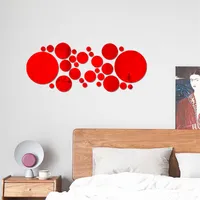 Acrylic Home Decor Wall Stick Porch Living Room Mirror Stickers Big Small Circle Bedroom Tiles Decal Corridor Art Decorate Hot Sale 4 6hy G2