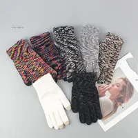 屋外の滑り止めの編み物の編み物暖かい女性の手袋秋冬2020 8 5hx K2