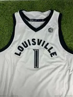 Gestikte Custom Louisville Cardinals Basketbal Jersey White Black New Rare Acc Mannen Dames Jeugd XS-5XL