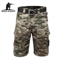 Mege Knight Brand Tactical Men Военные камуфляж короткие многоквартирные лето дышащие быстро сухие мужские повседневные короткие штаны Y200831