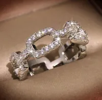 Anillos del diseñador de la manera caliente de la marca de joyería de cristal anillo brillante Mujeres con CZ piedra del diamante de la fiesta