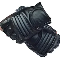 Mäns Svart PU Läder Taktisk Gym Glove Armé Militär Sport Fitness Cykling Handske Half Finger Driving Glove Guantes Luvas G141 211224