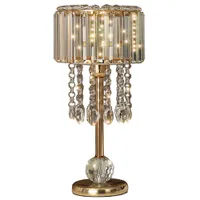Moderne Kristal Slaapkamer Tafellampen Luxe Bruiloft Neffen Gouden Base Woonkamer Tafel Lichte Bureaulamp
