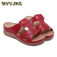 MVVJKE Kadınlar Premium Ortopedi Açık Toe Sandalet Vintage Yaz Y200107 için Vintage Kaymaz Nefes