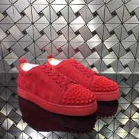 Lüks Loafer'lar Kırmızı Alt Tasarımcı Ayakkabı Düşük Platformu Sneakers Christin Junior Spike Erkek Bayan Rahat Ayakkabı Siyah Glitter Dipleri Düz Eğitmenler Boyutu EUR36-EUR45