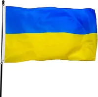 أوكرانيا العلم 3ftx5ft الأعلام الوطنية الأوكرانية 150 * 90 سم مع الحلقات النحاسية