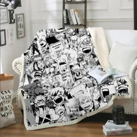 Cloocl Одеяла аниме мой герой академии Тодороки кричать Бакуго Кацуки много лиц 3D печатать Harajuku путешествия постельное белье двойное слоеное одеяло