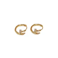 2022trend Fashion Woman Earrings Diamond Gold Plated Un Clou Hoop Vintage Luxury Design Jewelry Accessories Gift Female