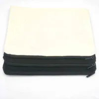 stock60pcs lot 7x10inches plain black natural cotton canvas zip pouch pencil case unlined makeup bag blank cosmetic for DIY print
