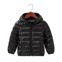 2020 Autumn Winter Hooded Children Down Jackets For Girls Candy Color Warm Kids Down Coats For Boys 2-9 Years Outerwear Clothes LJ201130