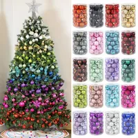 24pc/1 set Ornament Christmas Tree Ball Decorations Xmas Ball Red Gold Silver Pink Blue Hanging Home Party Decor 30mm