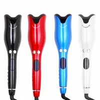 Enrolando modelador de cabelo automático ferro com Tourmaline Ceramic Heater e LED Digital Mini portáteis Curler Ar Curling Wand ferramentas para o cabelo