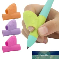 3 stks potloden handvat rechtshand helpt kinderen leren houden van pen en schrijf houding correctie potlood grip loops kleur willekeurig