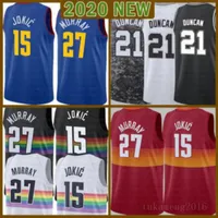 2021 Yeni Jamal Erkekler 27 Murray Basketbol Forması Nikola Erkek 15 JOKIC Mesh Demar 10 Derozan Retro Derrick 4 Beyaz Ucuz Manu 20 Ginobili Yeşil