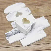 Kraft Gift Wrap Papier Box met Transparante PVC Window Soap Candy Geschenken Verpakking Bruiloft Gunsten Candys Dozen 235 N2