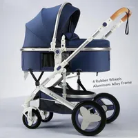 Strollers# Belecoo Lightweight Luxury Baby Stroller 3 In 1 Portable High Landscape Reversible Mom Pink Travel Pram