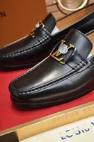 CQ de la marca Diseño de lujo Mens Oxford Loafer Genuine Cow Cuero Cuero Vestido Masculino Zapatos Redondos Toe Brown Black Body Party Shoes para los hombres 11