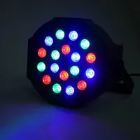 Новый дизайн 30W 18-RGB светодиодный движущийся головной свет Автомобильный / голосовой контроль DMX512 Высокая яркости Мини-сценическая лампа (AC 110-240V) Black * 2 Party