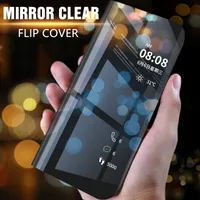 Smart Mirror Flip Phone Case For Samsung Galaxy S21 Plus S20 Fe Note 20 Ultra S10 Lite A32 A12 A42 A52 A72 2020 5G A02S Cover