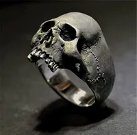 Vente chaude rock gothique skull bague punk bijoux Halloween cadeau ring rétro