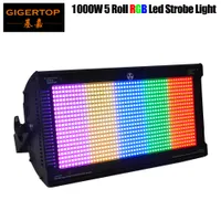 Gigertop 1000W RGB 5 strefy LED Strobe Light DMX512 Control 6/16/31 Kanały Kolorowe Strobe Effect Effect Effect Flash RGB Light