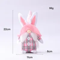 Bunny Dwarf Dwarf Doll Easter Bunny Gnome Gift for Girlfriend Mother Lover Kids Happy Easter Rabbit Doll Decoration CCB4560