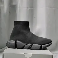 Designer Paris Moda Casual Sock Shoes Running Womens Mens Slip-on Retro Plataforma Preto Branco Vermelho Instrutor Classic Sports Sneakers Tamanho EUR36-EUR45 com caixa