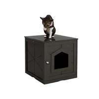الولايات المتحدة الأسهم خشبية منزل الحيوانات الأليفة القط القمامة صندوق ديكور المنزل العلبة مع درج، طاولة جانبية، قفص داخلي المنزل منضدة A43 A16