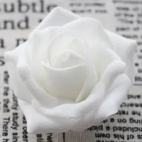 6 cm grande espuma rosas cabeças 100 pcs pe rosas artificiais para elaborar branco flor falso diy arranjo de casamento bouquets real touch t200103