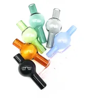 Qbsomk universele gekleurde glazen bubble carb cap ronde bal koepel voor XL dikke kwarts thermische banger nagels glazen waterleidingen