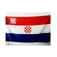 Etat indépendant de Croatie 1941-1945 Drapeau 3 'x 5' Chambre Homme Cave Frad Frofond Drapeau de suspension en plein air