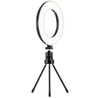 Flash Heads Video Conference Lighting Kit LED Ring Light With Tripod Webcam 3 Modes For Remote Work Live Broadcast