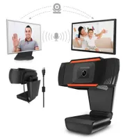 Rotertable HD Webcam PC Mini USB 2.0 Web Camera Video Recording High Definition med 1080p/720p/480p True Color Images