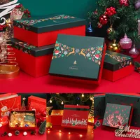 Hot vendere sacchetti di carta di Natale Imballaggio Confezione regalo di Natale di Apple Box Scarf calze colorate copertura mondiale Christmas Gift Box
