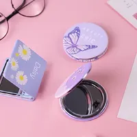 Buitenlandse handel vouwen dubbelzijdige spiegel accessoires handheld make-up draagbare schattige mini daisy student slaapzaal levert
