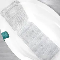 PVC Full Body Spa Bath Pillow Antislip Bathtub Mat Luxury Cushion ondersteunt uw hoofd Neck Bathroom Accessories 201116