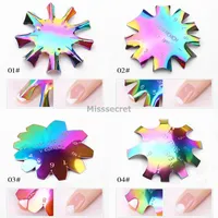 Hot Nieuwe Easy French Line Edge Nail Tool Cutter Nail Stencil Edge Trimmer Multi-Size Nail Manicure Nails Art Styling Tool