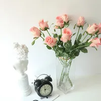 Fontes única Falso Flores Rose Bouquets Início de casamento decoração do partido PU Rose Simulação flor 48cm Atacado 6 Designs BT750