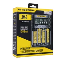 Nitecore um4 ladegerät intelligente schaltung global versicherung li-ion 18650 21700 26650 lcd display batterien ladegeräte a41