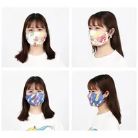 Digital Printing Face Masks Cotton Fashion Mask Maschera antipolvere lavabile a prova di polvere traspirante filtro inseribile Anti-smog Mask 6 ColorsA58