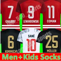 LEWANDOWSKI JERSEYS 21 22 SANE GORETZKA Coman Muller Davies Fútbol Camisa de fútbol hombres + kit Kids 2021 2022 Jersey