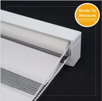 Special Contemp Square Mechinism Zebra Roller blinds Bead Rope Upper open White hotel Roller shades Curtains Made to measure T200718