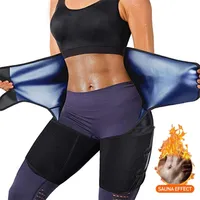Sauna Sweat Waist and Thigh Trimmer for Women & Men Weight Loss Body Shaper Tummy Control Trainer Workout Belt Leg Slimmer 220112